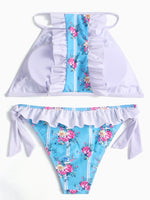 NEW FEELING Womens Blue Bikinis