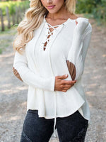 NEW FEELING Womens White T-Shirts