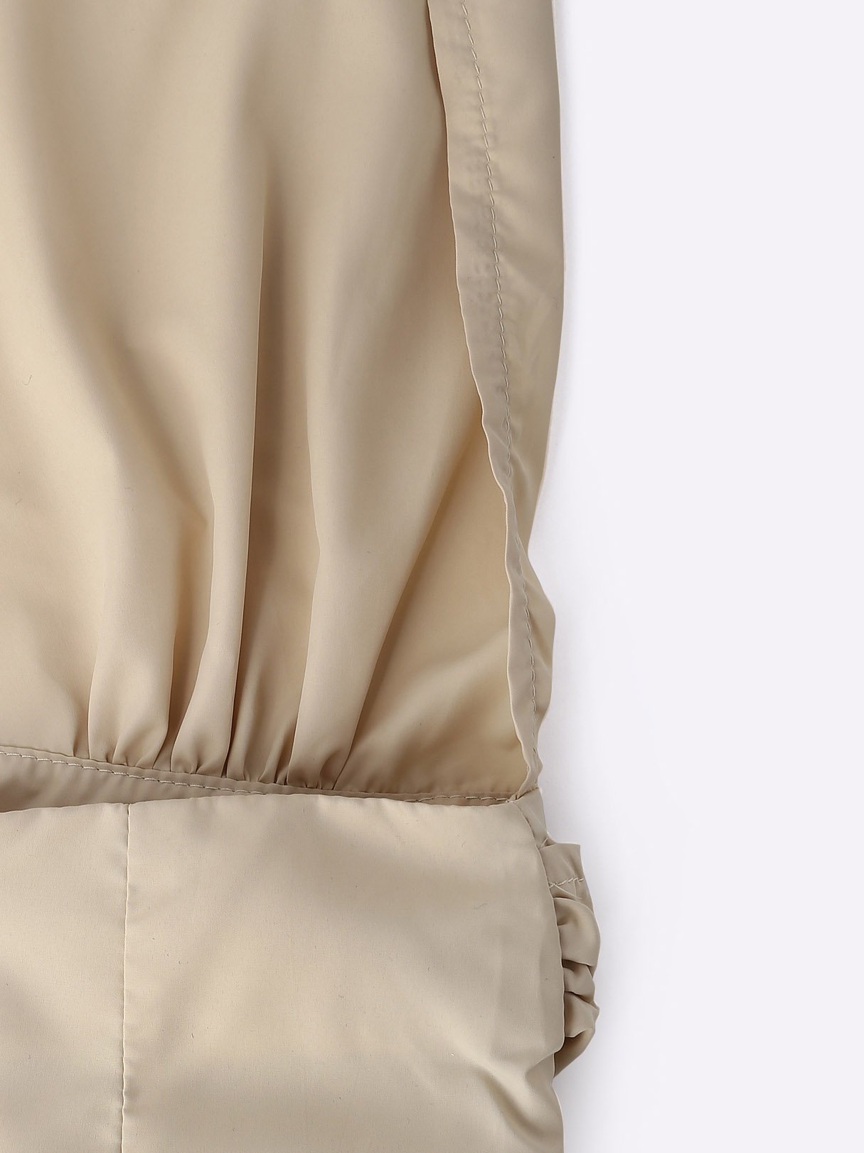 OEM Ladies Khaki V-Neck Dresses