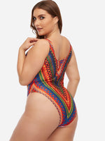 NEW FEELING Womens Multi Plus Size Swimwear