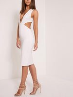 OEM Ladies White Midi Dresses