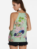 NEW FEELING Womens Green Camis