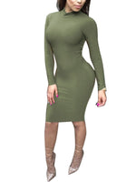 OEM Ladies Army Green Midi Dresses