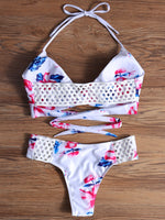 NEW FEELING Womens White Bikinis