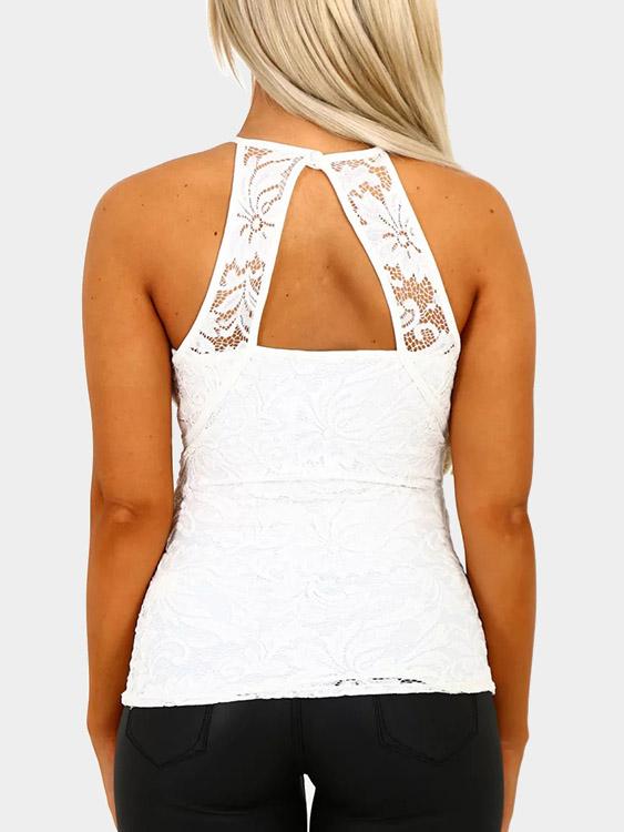 NEW FEELING Womens White Camis