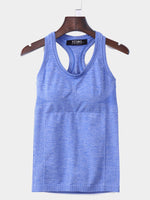 Wholesale Round Neck Sleeveless Blue Tank Top
