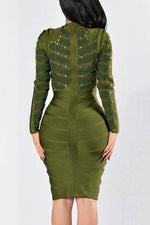 NEW FEELING Womens Green Midi Dresses