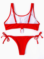NEW FEELING Womens Red Bikinis