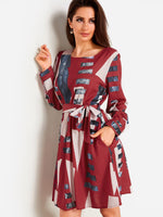 OEM Ladies Burgundy Casual Dresses