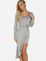 ODM Ladies Long Sleeve Midi Dress