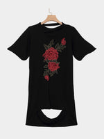 NEW FEELING Womens Black Floral Dresses