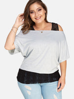 OEM Ladies Grey Plus Size Tops