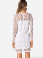 NEW FEELING Womens White Mini Dresses