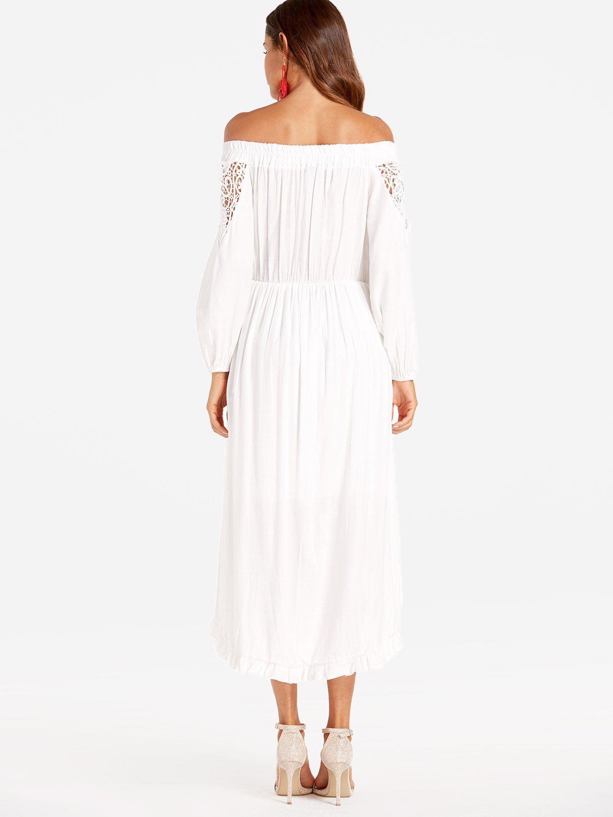 NEW FEELING Womens White Off The Shoulder Dresses