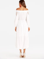 NEW FEELING Womens White Off The Shoulder Dresses