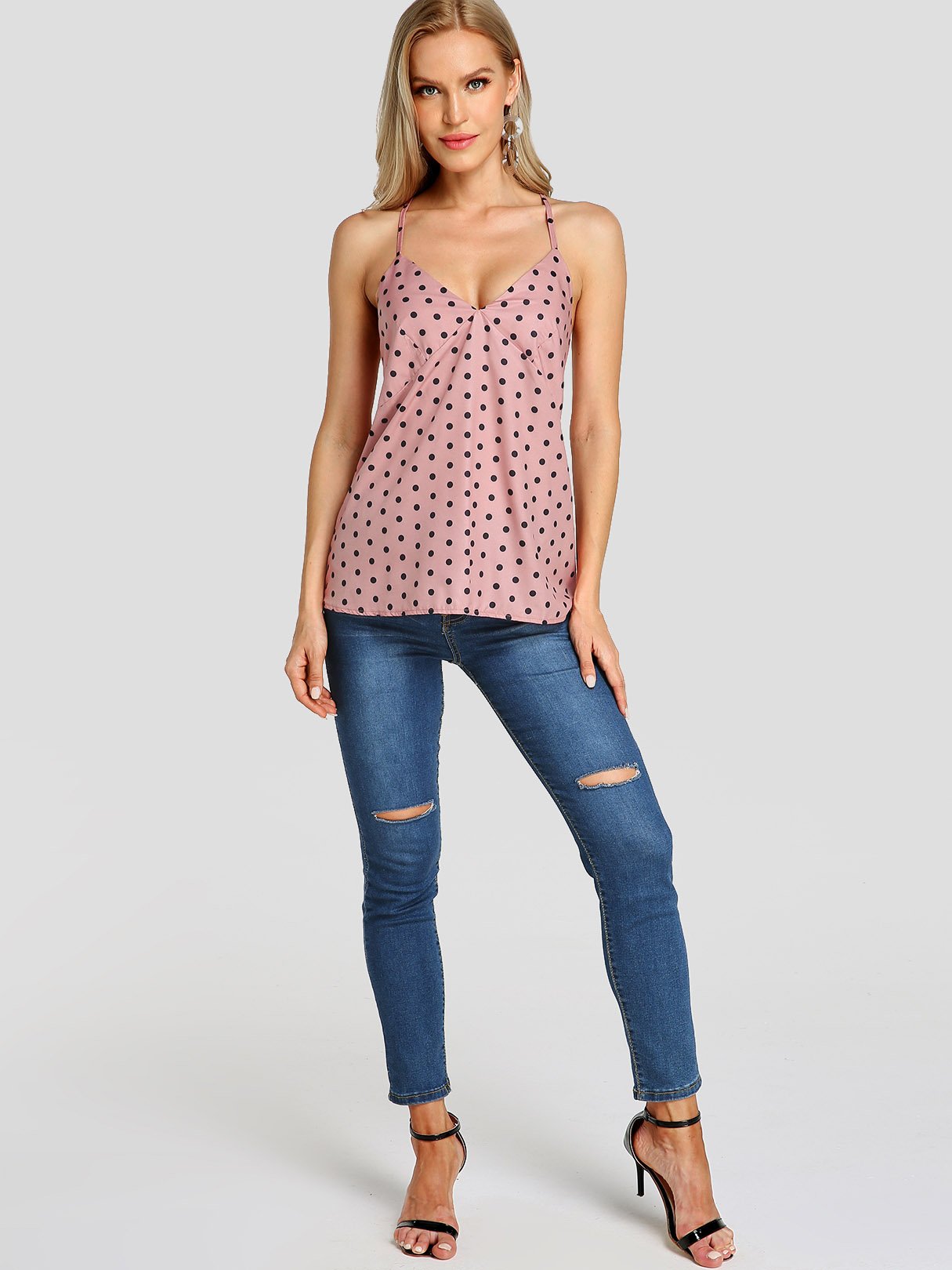 NEW FEELING Womens Pink Camis
