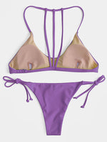 NEW FEELING Womens Purple Bikinis