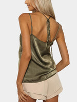 NEW FEELING Womens Green Camis