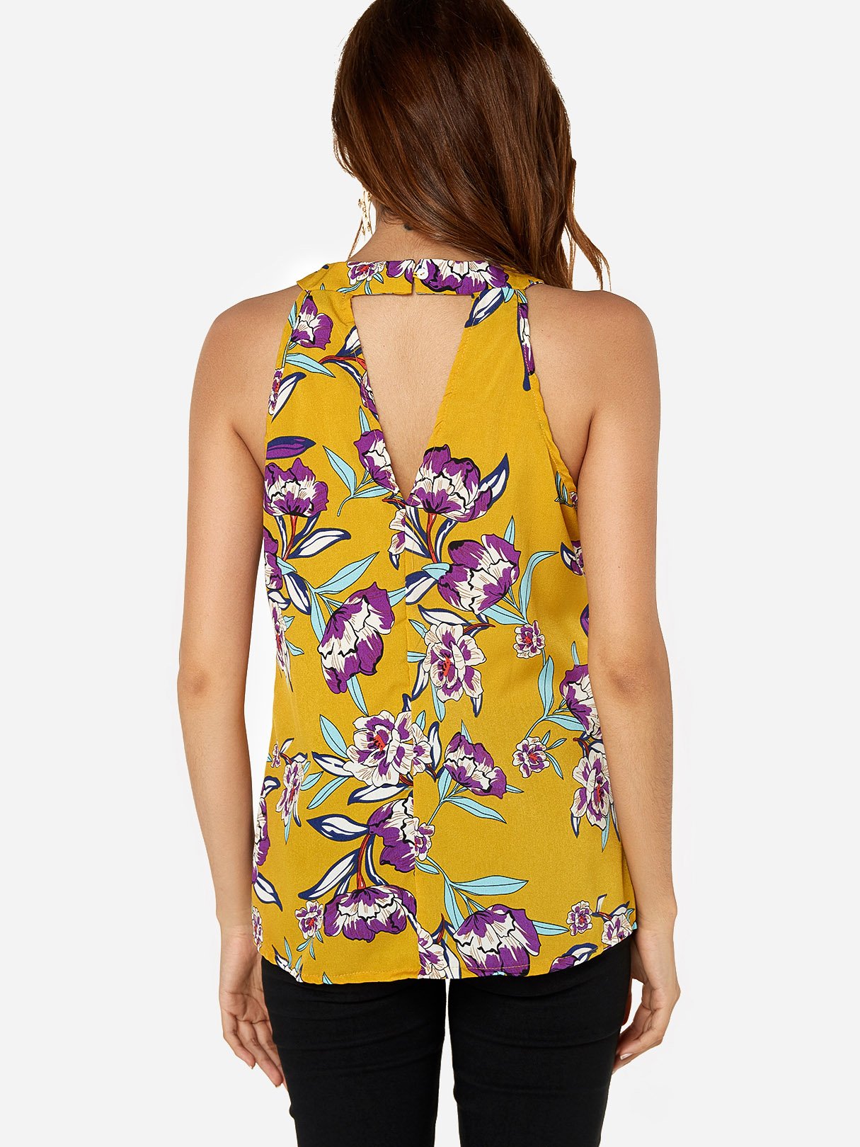 NEW FEELING Womens Yellow Camis