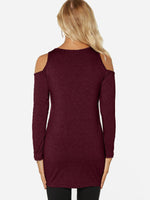 NEW FEELING Womens Burgundy T-Shirts