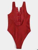 NEW FEELING Womens Red One-Pieces