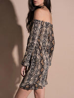 NEW FEELING Womens Black Off The Shoulder Dresses