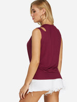 NEW FEELING Womens Burgundy Camis