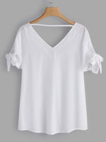 NEW FEELING Womens White T-Shirts