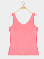Wholesale V-Neck Sleeveless Coral Tank Top