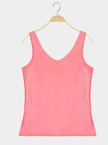 Wholesale V-Neck Sleeveless Coral Tank Top