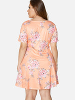 NEW FEELING Womens Floral Plus Size Dresses