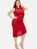 OEM Ladies Red Plus Size Dresses
