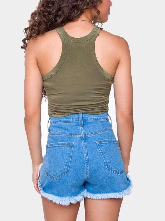 NEW FEELING Womens Army Green Camis