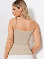 NEW FEELING Womens Beige Camis