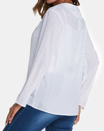 Custom White Button Up Blouses For Juniors