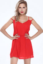 OEM Ladies Red Chiffon Dresses
