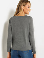 NEW FEELING Womens Grey T-Shirts