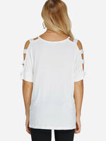 NEW FEELING Womens White T-Shirts