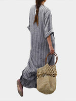 NEW FEELING Womens Striped V-Neck Dresses
