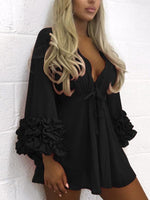 NEW FEELING Womens Black Cover-Ups