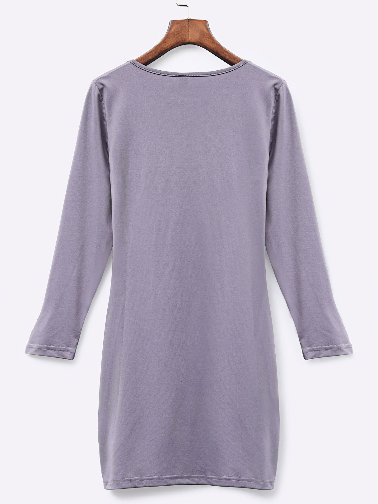OEM Ladies Grey V-Neck Dresses