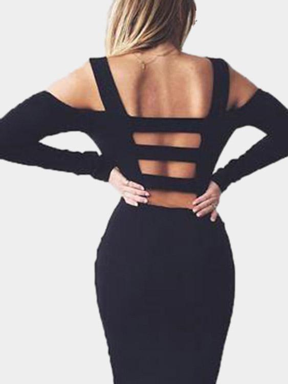 NEW FEELING Womens Black Midi Dresses