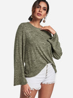 NEW FEELING Womens Green T-Shirts