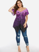 OEM Ladies Purple Plus Size Tops