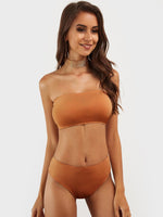 NEW FEELING Womens Orange Bikinis