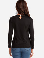 NEW FEELING Womens Black T-Shirts
