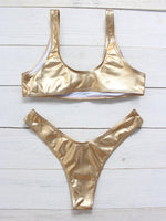 NEW FEELING Womens Gold Bikinis