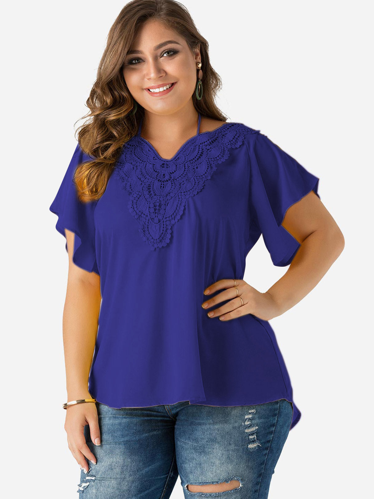 OEM ODM Ladies Yellow Plus Size Tops