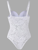 NEW FEELING Womens White Bodysuits