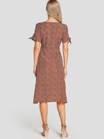 ODM Ladies Short Sleeve Midi Dresses
